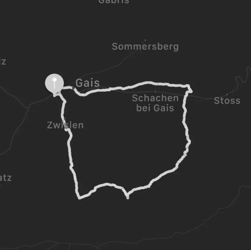 Die Wanderung im Appenzell führt die Localsbodensee von Gais auf dem Hohen Hirschberg und über Rietli zurück ins Appenzeller Gais.